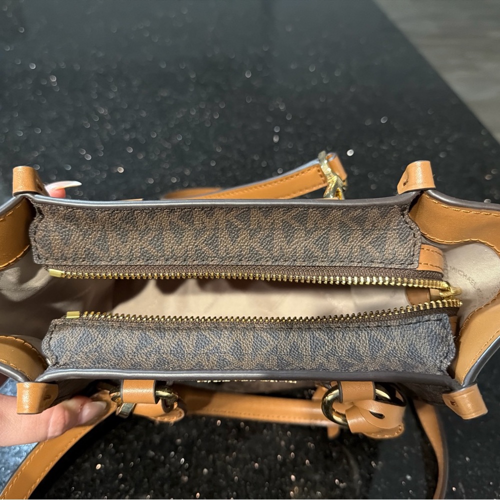 Michael Kors Signature Brown and Tan Mini Bag - Picture 2 of 3